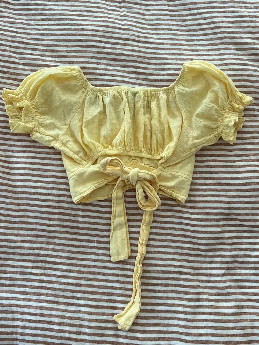 100% Cotton Blanco by Nature Crop Top - Women's Summer Top - Picture 4 of 6